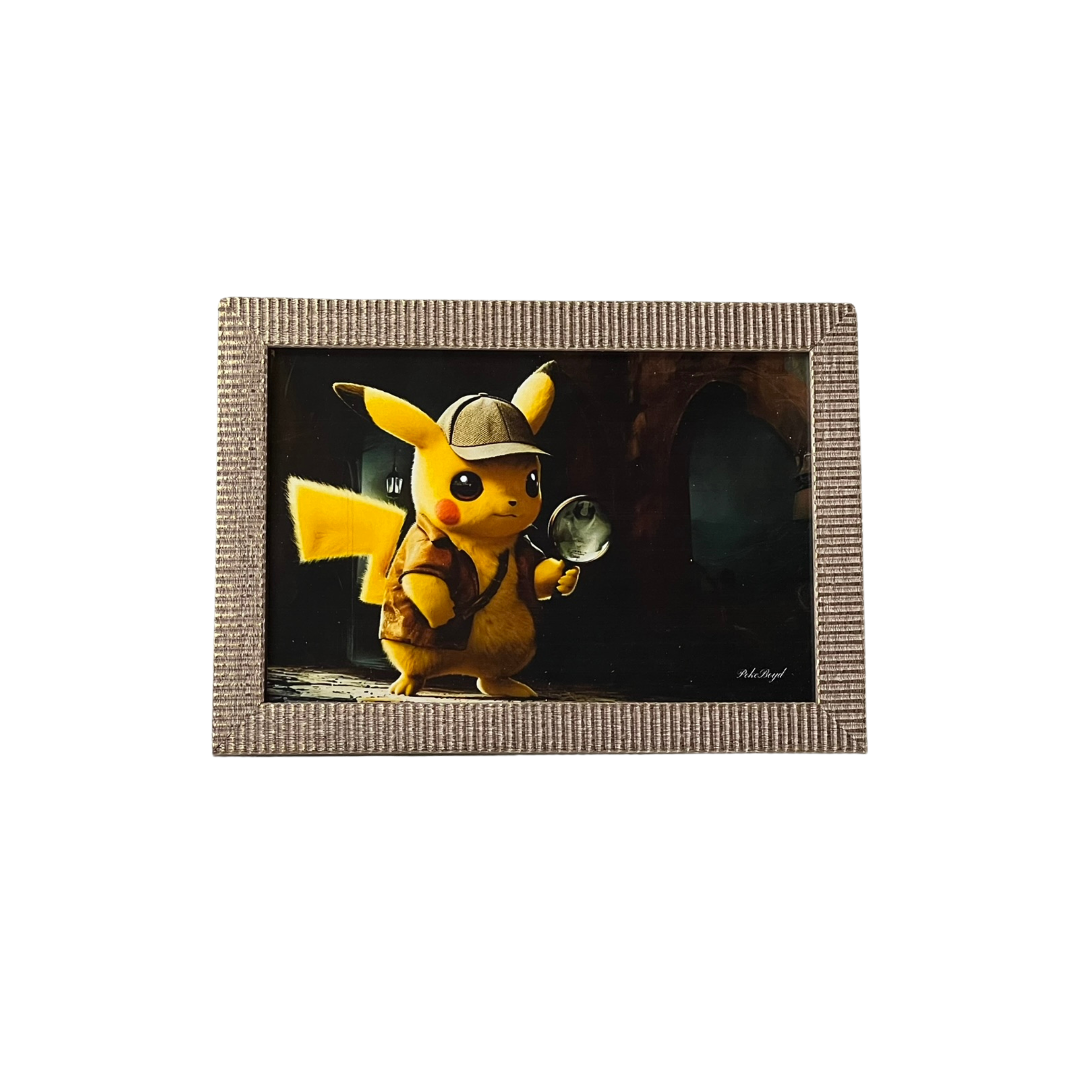 Schilderij Pikachu detective